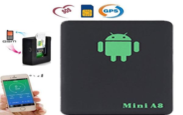 Mini Global Realtime GPS Tracker Mini A8 GSMGPRSGPS Dispositivo di tracciamento Traccia Quad Band Control Controling SOS per ChildrentC4803358