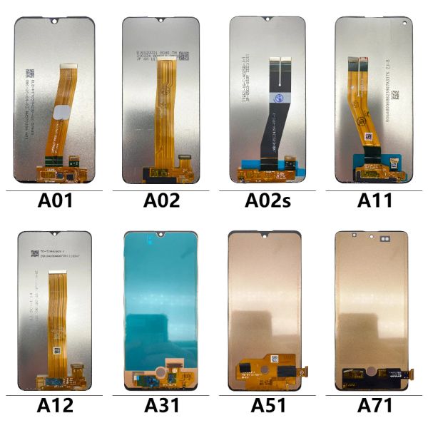 LCD Display e Touch Screen Digitalizer Assembly Substituição para Samsung A01 A02 A02S A11 A12 A31 A51 A71 LCD Sensor