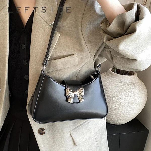 Drawess -Unterarm -Umhängetaschen für Frauen 2024 koreanische Mode weibliche Trend kleiner Crossbody Bag Lady Handtaschen und Geldbörsen niedliche Fliege