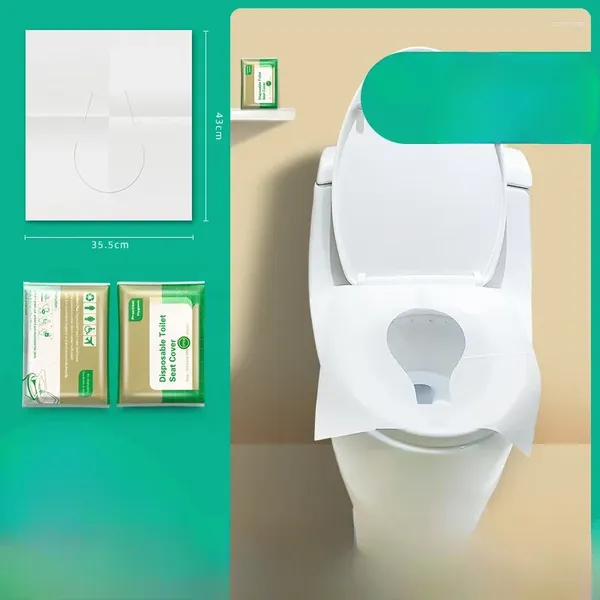 Copertine per sedili da toilette 10 pezzi di acqua solubile cuscino usa e getta da viaggio all'ingrosso