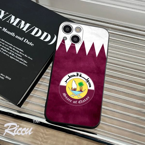 Riccu per iPhone 15 Flag di Qatar Telefono Custodia iPhone 14 11 12 Pro 8 7 Plus X 13 Pro Max Se XR XS 13 15 Pro Max Ultra Covers