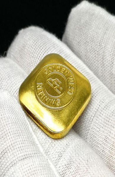 Decoração de presente de tanques de peixes em miniatura de peixe dourado, não enferrujado Coin Coin Western Gold Bar6221992