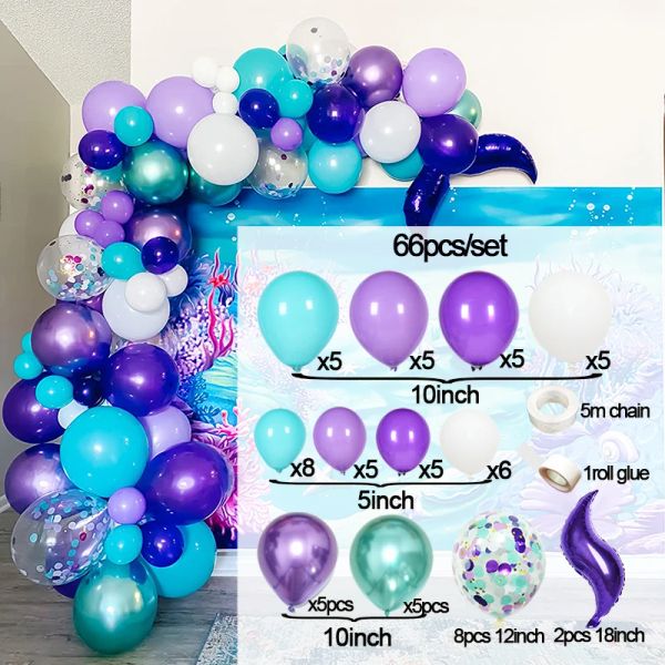 Little Mermaid Birthday Party Havenable Tischgeschirr Set Papierplatte Tischdecke unter den Sea Girls Birthday Party Dekorationen