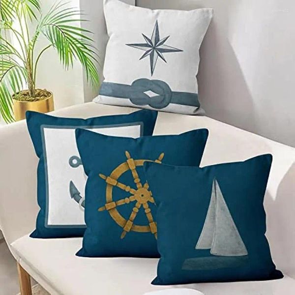 Cuscino cuscino da 40x40 cm Anchor design di ancoraggio di divani Decorazione per la vela copertura lavabile corta peluche