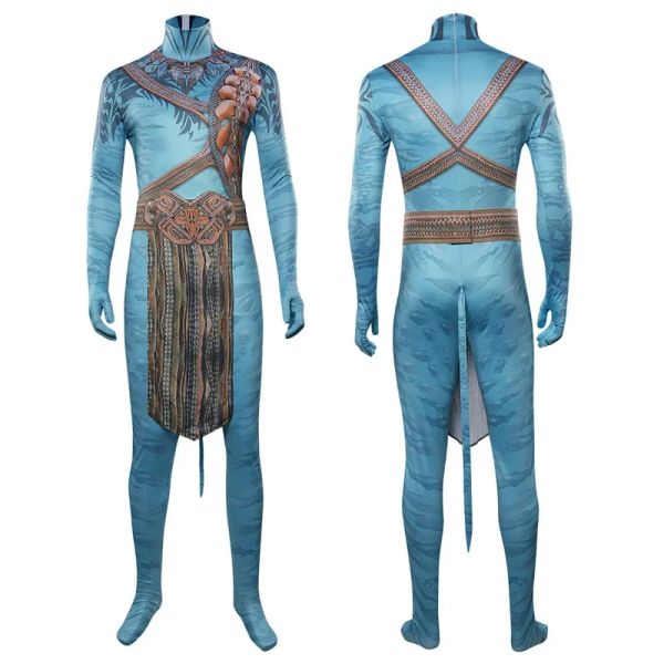 Filme Avatar Jake Sully Neytiri Cosplay Costume de impressão apertada Muman Mulher Man Man Homem Zentai Bodysuit Halloween Carnival Fester
