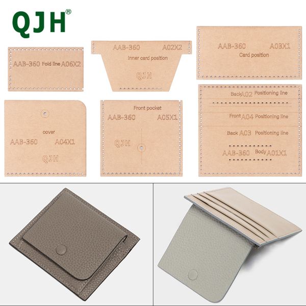 QJH DIY CARD Package Шаблон Кожаный артефакт ручной артефакт мини-многослойный шаблон для карт коротки