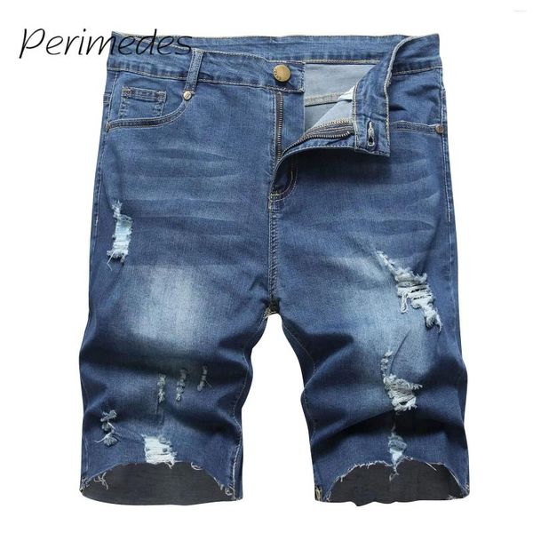 Shorts masculinos Denim angustiado 2024 rasgado Slim Fit Vintage Summer Jeans STREETHEATH Casual Hole Detalhe Brand Fashion Jorts