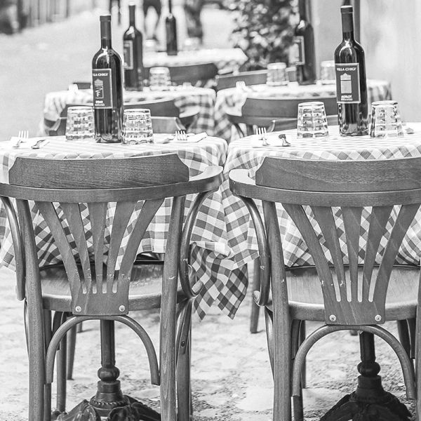 Black and White France Paris Paris Outdoor Cafe Prinha