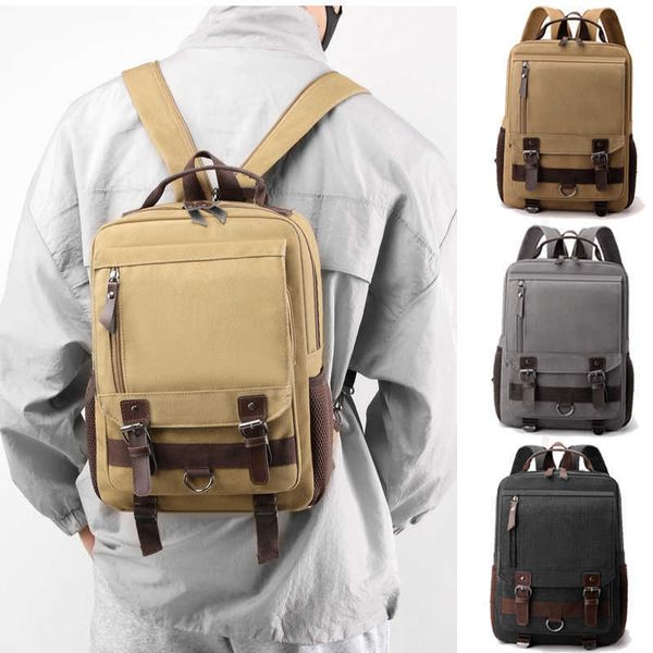 Canvas -Rucksack -Rucksack -Rucksack -Reisen kleiner Rucksack einzelner Umhängetaschen Großkapazität Multifunktionales Rucksack 240415