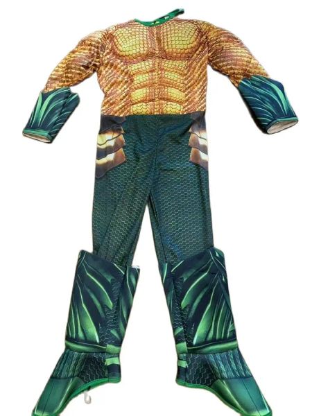 Kinder Halloween Anime Kostüme Junge Ozean Gold Aquaman Muskel Cosplay Kostüm Kinder Superheld Carnival Rollenspiele Anzug Jumpsuits