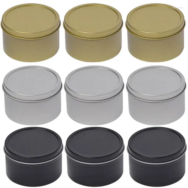 Speicherflaschen 12pcs 4oz Kerzengläser rundes Blechbaum für Kaffeebohnen Süßigkeiten Geschenk DIY MACHEN