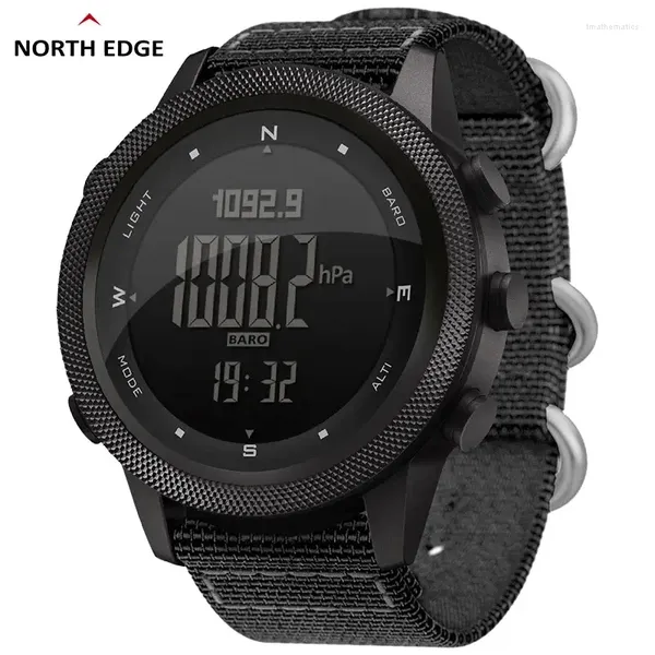 Relógios de pulso North Edge Apache-46 Men Watch Digital Sports Sports Outdoor Running Swimming Sport Watches Altimeter Barometer Compass WR50M