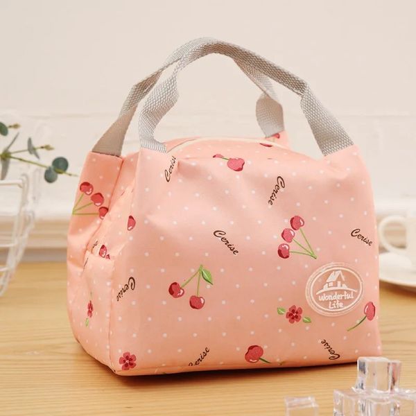 NEU 2024 Lunchbeutel Isolierte kalte Streifen Picknick Carry Hülle Thermal tragbare Lunchbox Bento Beutel Lunchbehälter Lebensmittel Aufbewahrungstaschen - für - - -