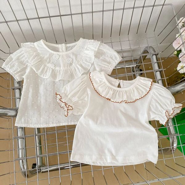 T-shirt di colori a manica corta per bambini estivi +abbigliamento da stampa per bambini vestiti per neonati per neonate neonate abiti da bambina