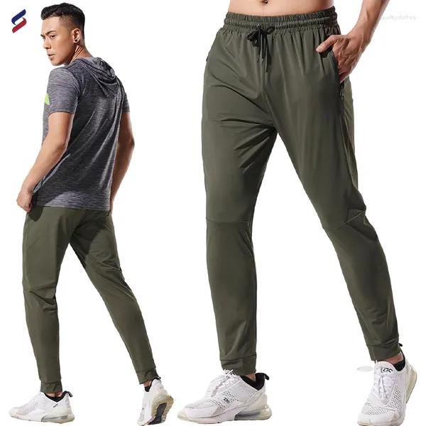 Calças masculinas Casual do homem sólido de homem atacado com bolsos de calça de moletom esportivos da moda que executa calças de ginástica 5569