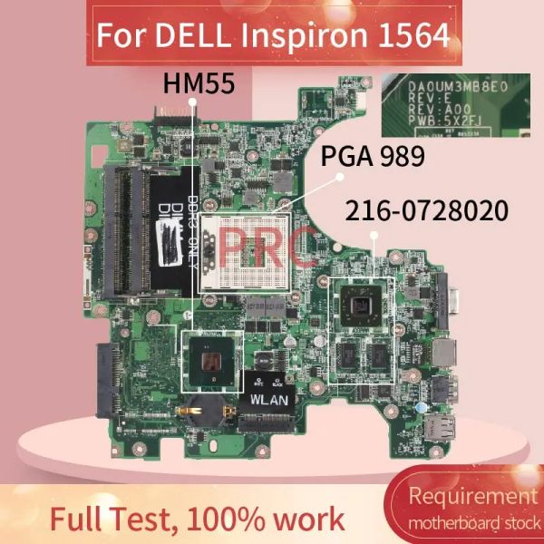 Scheda madre CN06T28N 06T28N CN04CCPK 04CCPK Laptop Madono per Dell Inspiron 1564 Notebook Mainboard DA0UM3MB8E0 2160728020 HM55 DDR3