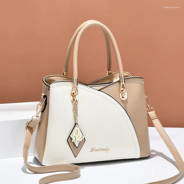 Totes Bolsa de Crossbody de ombro para mulheres Moda versátil Luxuosa bolsa de couro brilhante saco A Main