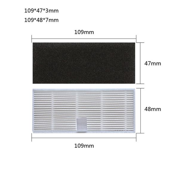 Kit di accessori per aspirapolvere per Laresar L6 Pro per T10 Robot Pulsante aspirapolvere Piciere di polvere Filtro laterali.