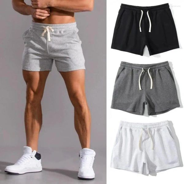 Shorts maschile uomini elastici sport estivi con tasche laterali con cowned horsh per fare jogging casual