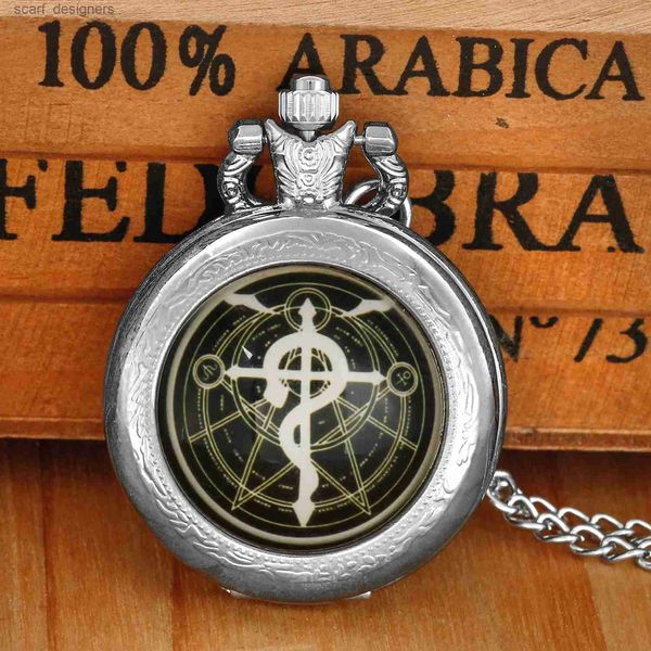 Pocket Watches Greek Sagred Geométrico Cubo Quartz Pocket Momen Homens Colar Silver Pingente Reclista Redonda Recurso Relatada Acessórios para Presente Y240410