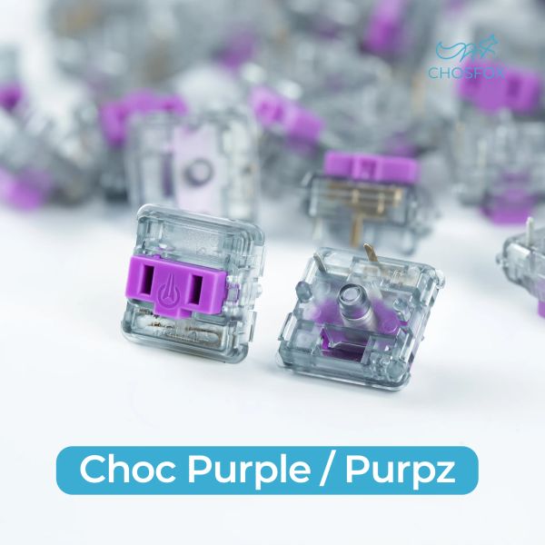 Zubehör Kailh Low Profile Switch Schokoladen -Tastaturschalter RGB SMD Kailh Mechanische Tastatur Lineares Handgefühl 25g Purpz Switch