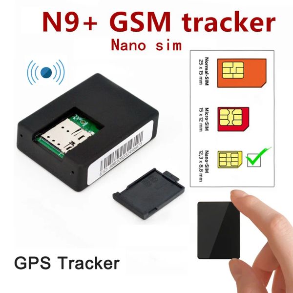 Systeme N9 GSM Tracker 2G GPS Monitor Car GPS Locator Audio -Sprachmonitor mit Schallalarm -Antitheft -Tracking für Kinder ältere Menschen