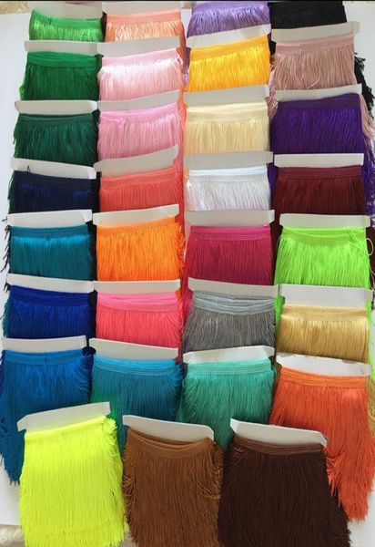 10yardsLot 15cm de poliéster Borlastassel Fringe Renda para vestido latino Samba Samba Zakka Patchwork Cortina têxtil lace7115753