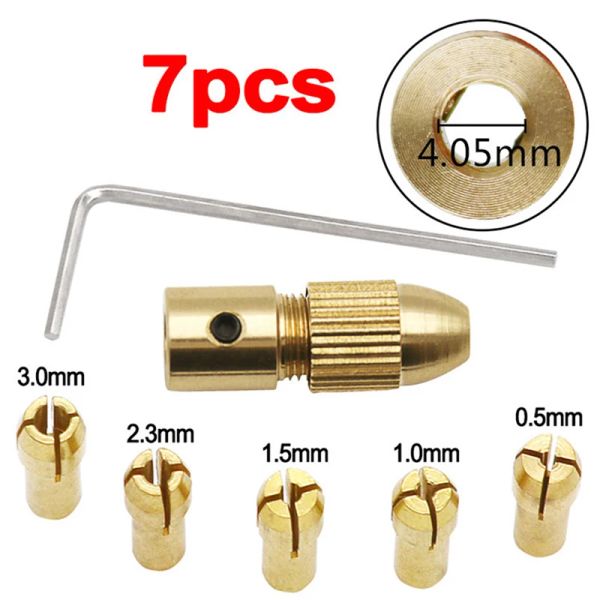 Entenção elétrica em miniatura Ferrilha elétrica pequena broca elétrica Ferrilhas pequenas moinhos elétricos Tordanho de latão de latão Chuck