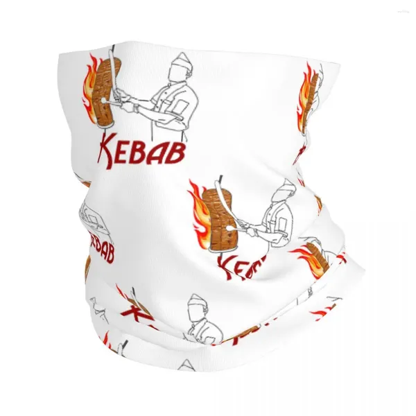 Schals Doner Kebab Logo Bandana Hals Giterin gedruckt Balaclavas Wickel Schal Mehrzweck Kopfbedeckung Outdoor Sports Unisex Erwachsener Die ganze Saison