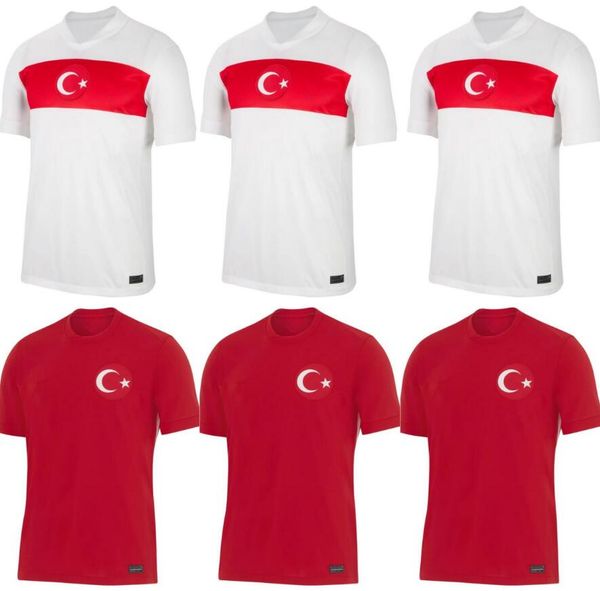 Jersey de futebol Turkiye 2024 Copa da Copa da Turquia para casa Demiral Kokcu Yildiz Enes Calhanoglu Futebol Shirts Kit S-2xl