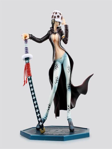 20 см. Одно изделия Trafalgar Law Sexy Girl Girl Cos Death Hirceon Anime фигура модель PVC Модель игрушки для рождественских подарков кукла MX20072723536321