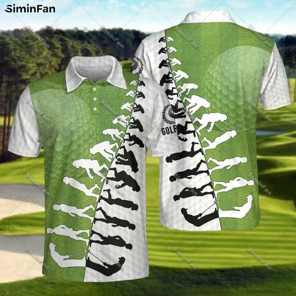 Golf Golfer benutzerdefinierter Name Herren Polo Shirt 3D überall über bedruckte männliche Revers-Tennis T-Shirt Unisex Sommer Kurzarm Tee Weibliche Top-2