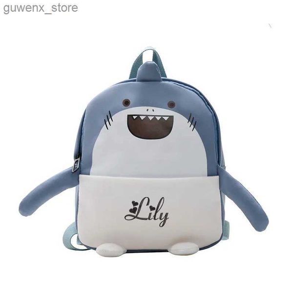 Backpacks benutzerdefinierte Name süßer Kinder Jungen Mädchen Umhängetasche Solid Fashion Kids Rucksack Kindergarten Vorschule Reisen Taschen Y240411