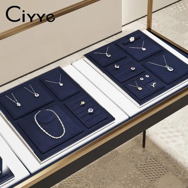 Placas decorativas Ciyye Counter Jewelry Stand para Brincos de anel de moda Colares