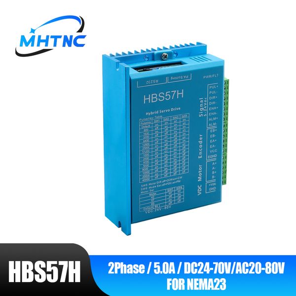 HBS57H Hibrid Servo Sürücüsü DC24-70V 0-200KHz 5A Yüksek Stabilite ve NEMA için Yüksek Kaliteli Motor Sürücü23 NEMA24 KAPALI Döngü Motoru