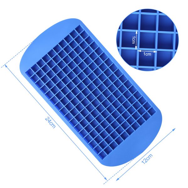 160 Gitter Mini -Eiswürfel Silikon -Eisschale kleine quadratische Form Eismacher Silikonform Eisform Eisbrecher Eisgitterschale