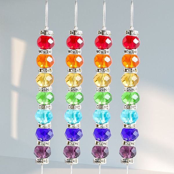 Chiamato colorato 45 mm Crystal Horse Eye Prism Pendant Butterfly Charm Outdoor Garden Lighting Hanging Suncatcher Chandelier Parte