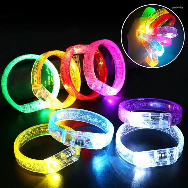 Decorazione per feste yomdid da 10 pezzi braccialetti luminosi a LED Braccialetti luminosi nei bomboniere del compleanno oscuro