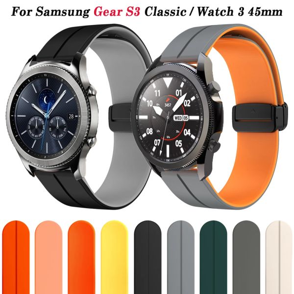 Gear S3 Magnetic Buckle Band per Samsung Galaxy Watch 3 45mm (SM-R840) Smartwatch 22mm Silicone Galaxy Watch 46mm Bracelets Strap