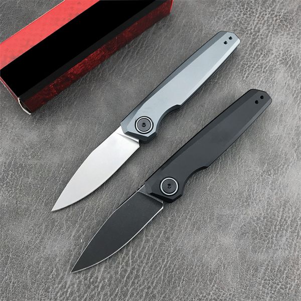 Nuovo K 7551 Ctello a pieghevole automatico Auto Stoned Drop Point Blade Grey /Black Alluminium manici facili da trasportare coltello da tasca da escursionismo da caccia all'escursionismo Outdoor 1660 3655 7550-launch 18