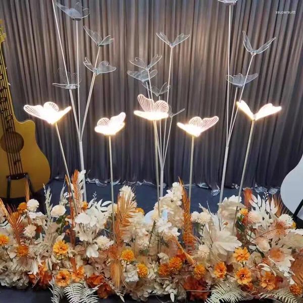 Decoração de festa conjunto inteiro conjunto acrílico luminescente butterfly butterfly rodoe banquet banquet sala de estar cena adereços