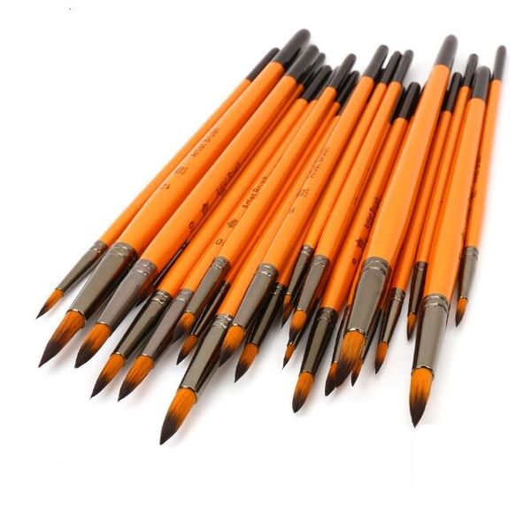 Professionelle Malerei Nylon Pinsel Kunst Stift 12 Stück/Set Pinsel Tipp Aquarell Stift Ölfarbe Marker Stift für Kinder Erwachsene