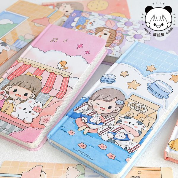 Notebooks A6 kawaii 96 fogli giornalieri giornalisti di taccuini planner agenda libro proiettile grazioso piano di articoli di cartoleria.