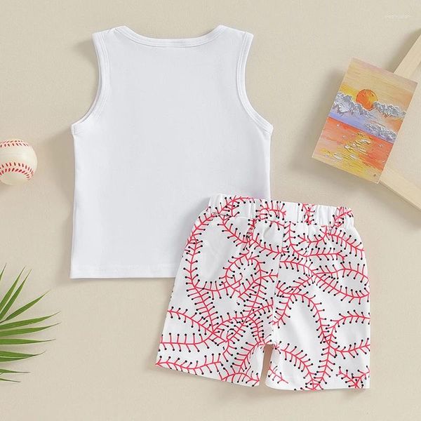 Giyim Setleri Toddler Kız Yaz Giysileri Seti Kolsuz Tank Tops Beyzbol Şortları Bebek Kıyafetleri