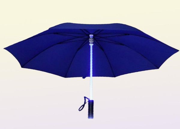 Guarda -de -chuva LED LED Sabre Up Umbrella Laser Golf Golfe no Shaftbuilt in Torch Flash 20218562122