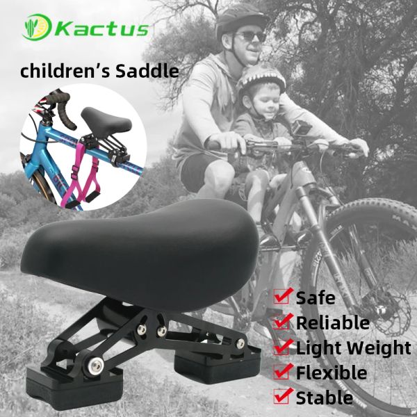 KACTUS SLABE DE BICYCLING para crianças para MTB Mountain Mountain Bike Ultralight Front Mount Bike Seat Safety Fit to 2 ~ 5 anos