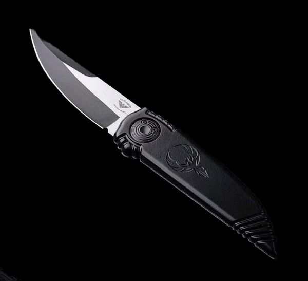 Asheville Steel Paragon Phoenix Messer schwarz 38quot TWotone Satin de Blade Aeronautical Aluminium Handle5667750