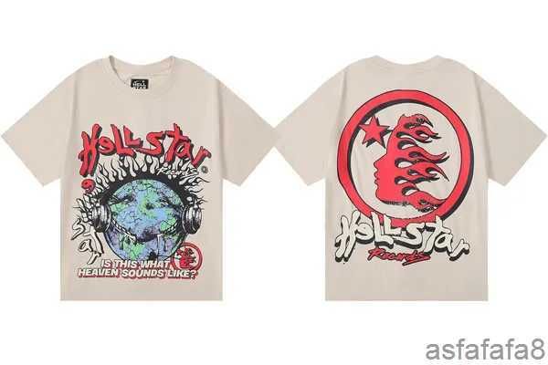 Hellstar Shirt Mens T Designer Summer New Casual Cirts Sports Sports Tshirts Algodão Bordado Hip Hop Style Street Shirt US S-XL SP5E