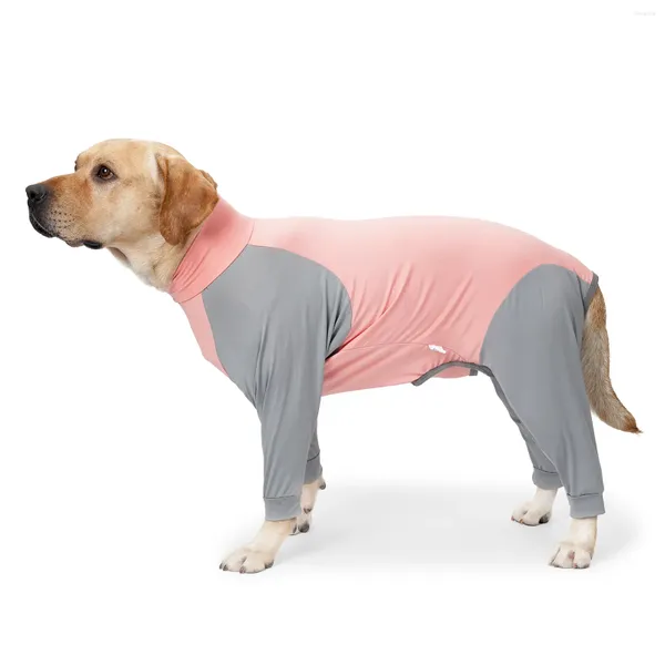 Dog Apparel Pet Home Wear Macacão macacão para cães grandes médios de quatro pés de pijamas macios