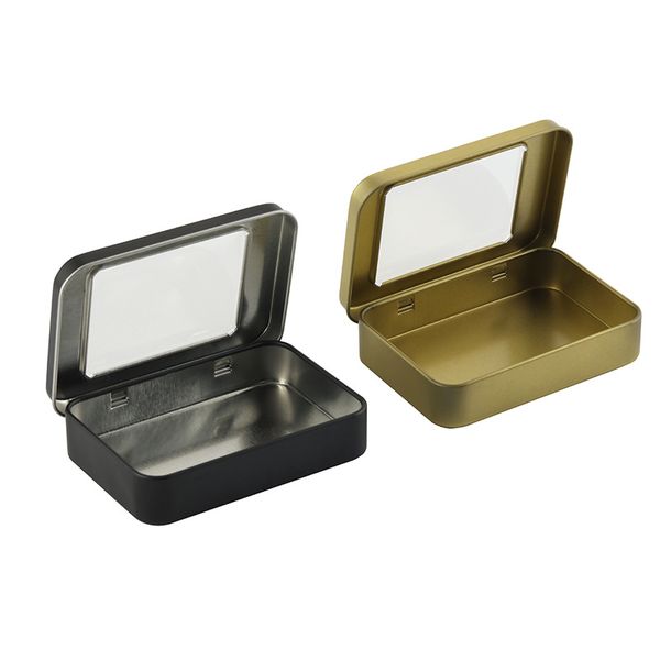 RETTANGULE CAGGIO INSCLATE Scatola aperta Finestra aperta Colore Solido Box Gioielli Box Box Box Scacciali per la casa Viaggia per tè portatile Can lattina